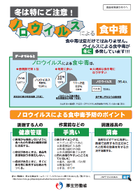 ノロウイルス食中毒予防対策リーフレット　予防対策（厚生労働省ホームページ）